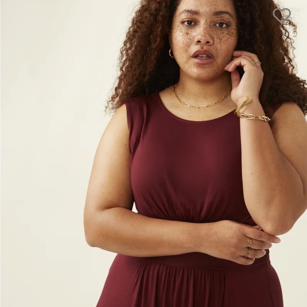 Cameo Appearance by Dia & Co. Kortney Tank Dress Burgundy.Size 1X - Picture 2 of 11
